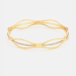 Anouk Gold Plated & Wavy Shaped-Textured Set of two bangles image 5