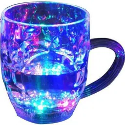 Inductive Rainbow Color Cup LED Flashing 7 Color Changing Light. Pour Water or Tea, Lighting Cup, Easy battery replace Glass Beer Mug-image-70