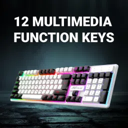 Ant Esports MK1700 Membrane USB-A Connection, Quiet Keystrokes, 12 Multimedia Function Keys Wired USB Standard Gaming Keyboard Compatible with Desktop, Laptop, Mac with gaming mode ,multimedia_keys,Ant Esports MK 1700 Wired Membrane Gaming Keyboard –with Backlit RGB LED, USB-A Connection, Quiet Keystrokes, 12 Multimedia Function Keys image 4