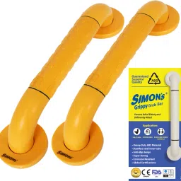 Grippy Heavy-Duty Nylon and SS304 inner tube Grab bar, Orange-30 cm - Pack of 2 Shower Grab Bar-image-38