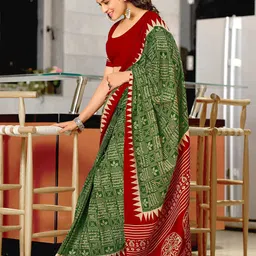 Pandadi Saree Ethnic Motifs Block Printed Sarees image 3