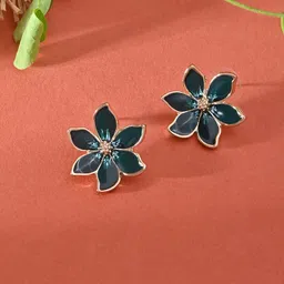 ToniQ Gold-Plated Floral Studs-18