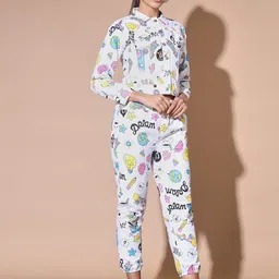 QIOA Printed Shirt Collar Jacket & Joggers Co-ords-picture-44