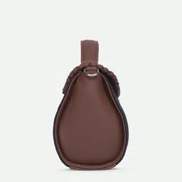 ZOUK Printed Structured Sling Bag with Cut Work image 2