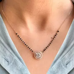 Anouk Gold-Plated Artificial Stones and Beads Mangalsutra-12