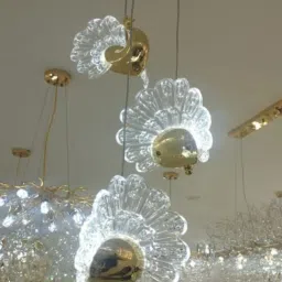3 LED Peackock Pendant Lights for Living Room, Bedroom - Warm White Chandelier Ceiling Lamp-image-16