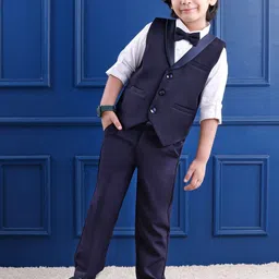 Mark & Mia Boys 3-Pc Cotton Single Breasted Party Suit With Bow-picture-17