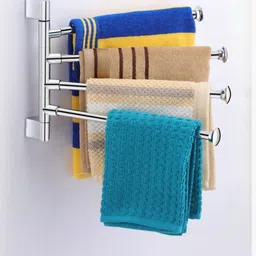 GLOXY Silver-Toned Stainless Steel Towel Rod-picture-37