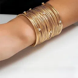Honbon Gold Stainless Steel Bangle-33