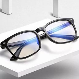 Arzonai Unisex Clear Lens & Black Frame Square Sunglasses-picture-4