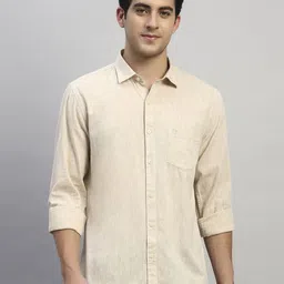 Cantabil Full Sleeves Linen Casual Shirt-image-93