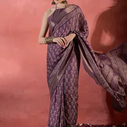Saree mall Bagh Zari Silk Blend Sungudi Sarees-image-69