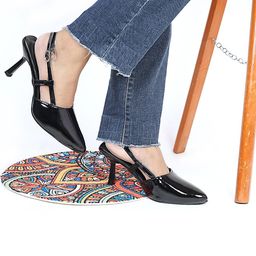 HM9 YS6 Black Women Block Heel Sandals-image-14