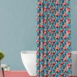 ArtzFolio Red & Black Printed Waterproof Shower Curtain-image-32