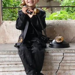 Funny Bones Clothings Elephant Design Open Style 3-Piece Jodhpuri Suits-image-56