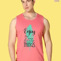 WOOSTRO Pack Of 2 Printed Combed Cotton Gym Vests VWS26(ALONE RUST)(ENJOY PEACH)-image-60