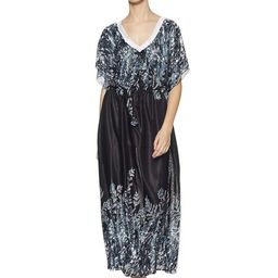 Noty Women Printed V-Neck Maxi Nightdress-image-11