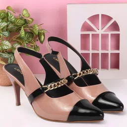 Lavie Colourblocked PU Slim Heeled Pumps-picture-49