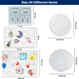 evens more Diy Resin Art Kit With 300 Gm Resin And Coaster Earring Keychain Macking Kit image 4