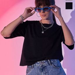 DIMPY GARMENTS Women 2 Pockets Boxy T-shirt-image-16
