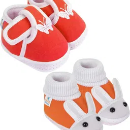NESKA MODA 0 To 6 Months Newborn Baby Boy & Baby Girls 2 Pair Cotton Skin-Friendly Baby Booties-image-88