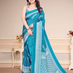 MAGNEITTA Floral Printed Pure Chiffon Saree-image-59
