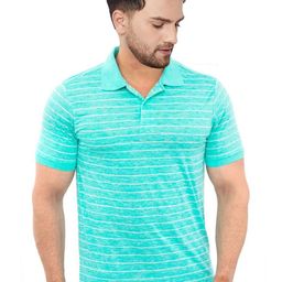 Bishop Cotton Men Striped Polo Collar T-shirt-image-90