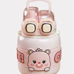 Little Surprise Box LLP Pink & Black Cartoon Printed Stainless Steel Water Bottle 660 ml-image-56