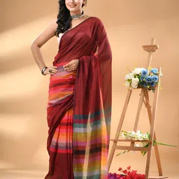 WoodenTant Striped Khadi Saree-picture-15