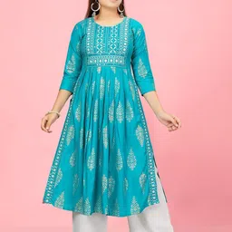 SangriaGirls Printed Pure Cotton Kurta With Palazzo-picture-20