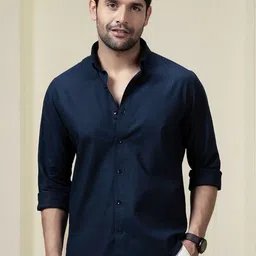PERCH Men Slim Fit Opaque Casual Shirt-17
