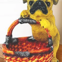 Go Hooked Dog Shape Decorative Resin Storage Basket-32