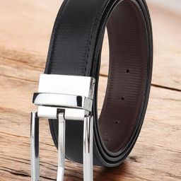The Roadster Lifestyle Co Men Textured Reversible Formal Belts-image-98