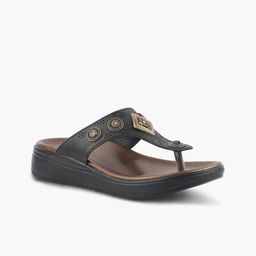 MEDIFEET Women Ethnic - Embellished Open Back Open Toe Comfort Sandals-19