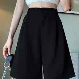 StyleCast x Revolte Women Cotton Low-Rise Regular Shorts-image-83