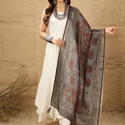 InWeave Women Regular Kurta with Palazzos & Dupatta-image-29