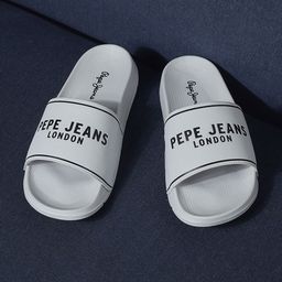 Pepe Jeans Men Logo Print Anti Skid Sliders-picture-20
