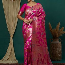 Satrani Woven Design Zari Banarasi Saree-picture-24
