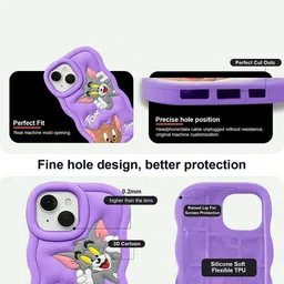 CASE CREATION Cartoon Characters Tom And Jerry Printed 3D iPhone 11 Pro Max Bumper Case image 2