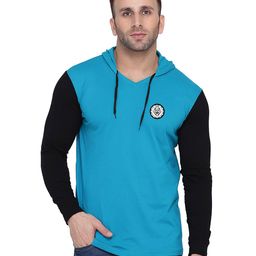 Blisstone Men Colourblocked Hooded Slim Fit T-shirt-image-94