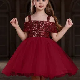 Texaso Premium Girls Polyester Dresses-picture-33