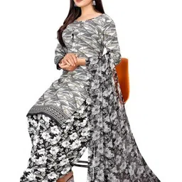 Attigo Women Printed Grey Unstitched Kurta & Patiyala With Dupatta Dress Material-picture-38