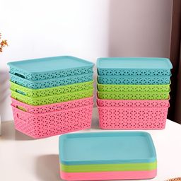 Aura Pink 12 Pieces Storage Box With Lid-13
