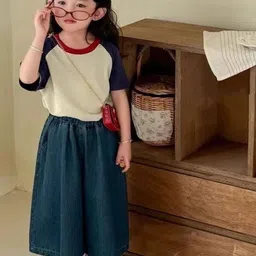StyleCast x Revolte Girls Colourblocked Pure Cotton T-shirt With Palazzos-image-26