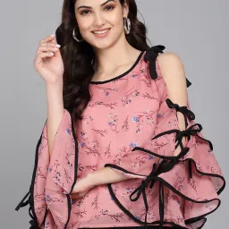 Casual Layered Printed Women Multicolor Top-image-97