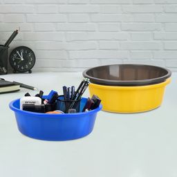 Kuber Industries Yellow & Grey 3 Pieces Regular Multi-Utility Organisers-3
