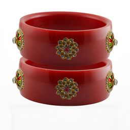 Vidhya Kangan Women Red Bangle-image-54