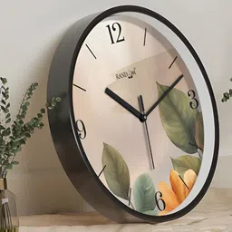 RANDOM Black & Green Printed Contemporary Wall Clock-33