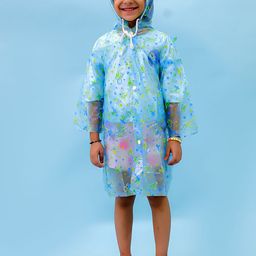 M'andy Girls Printed Hooded Raincoat-image-78