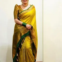 ZILVIRA Woven Design Zari Art Silk Handloom Saree-picture-46